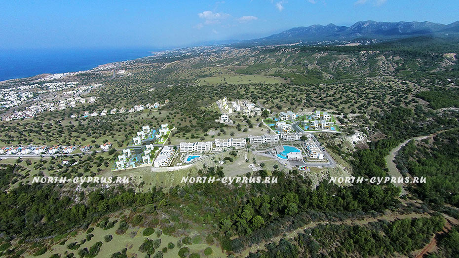 Дома с видом на море возле элитного гольф-клуба на Северном Кипре